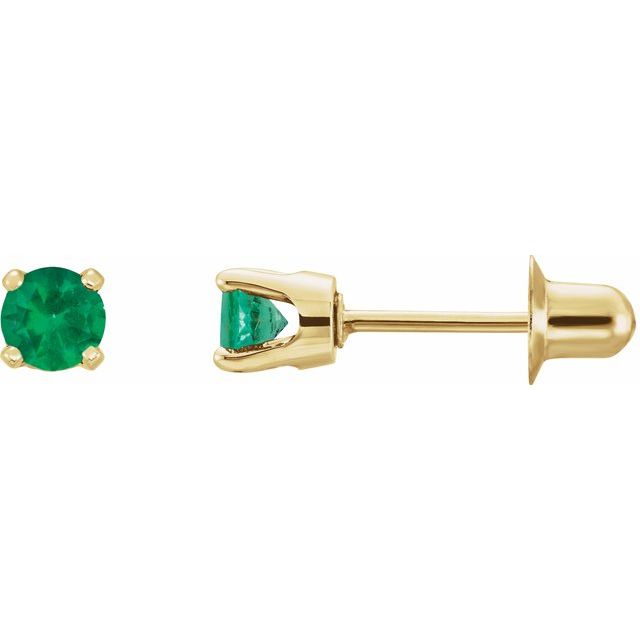 Round 4-Prong Stud Earrings