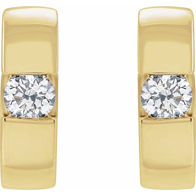 Accented Huggie Hoop Earrings