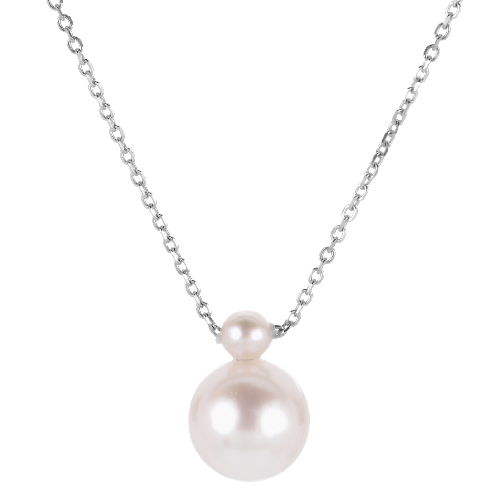 14KT White Gold Freshwater Pearl Necklace
