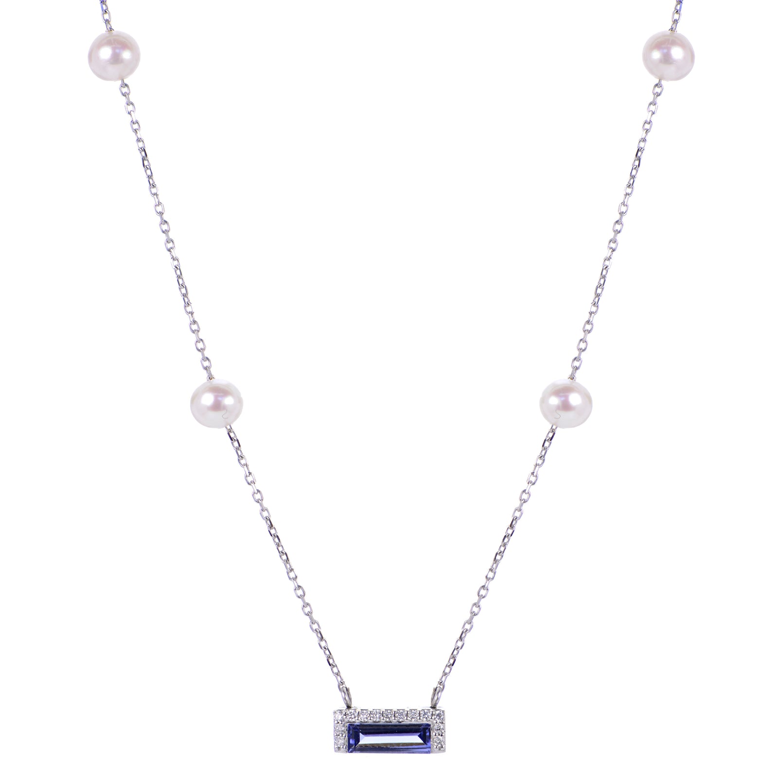 14KT White Gold Freshwater Pearl Necklace