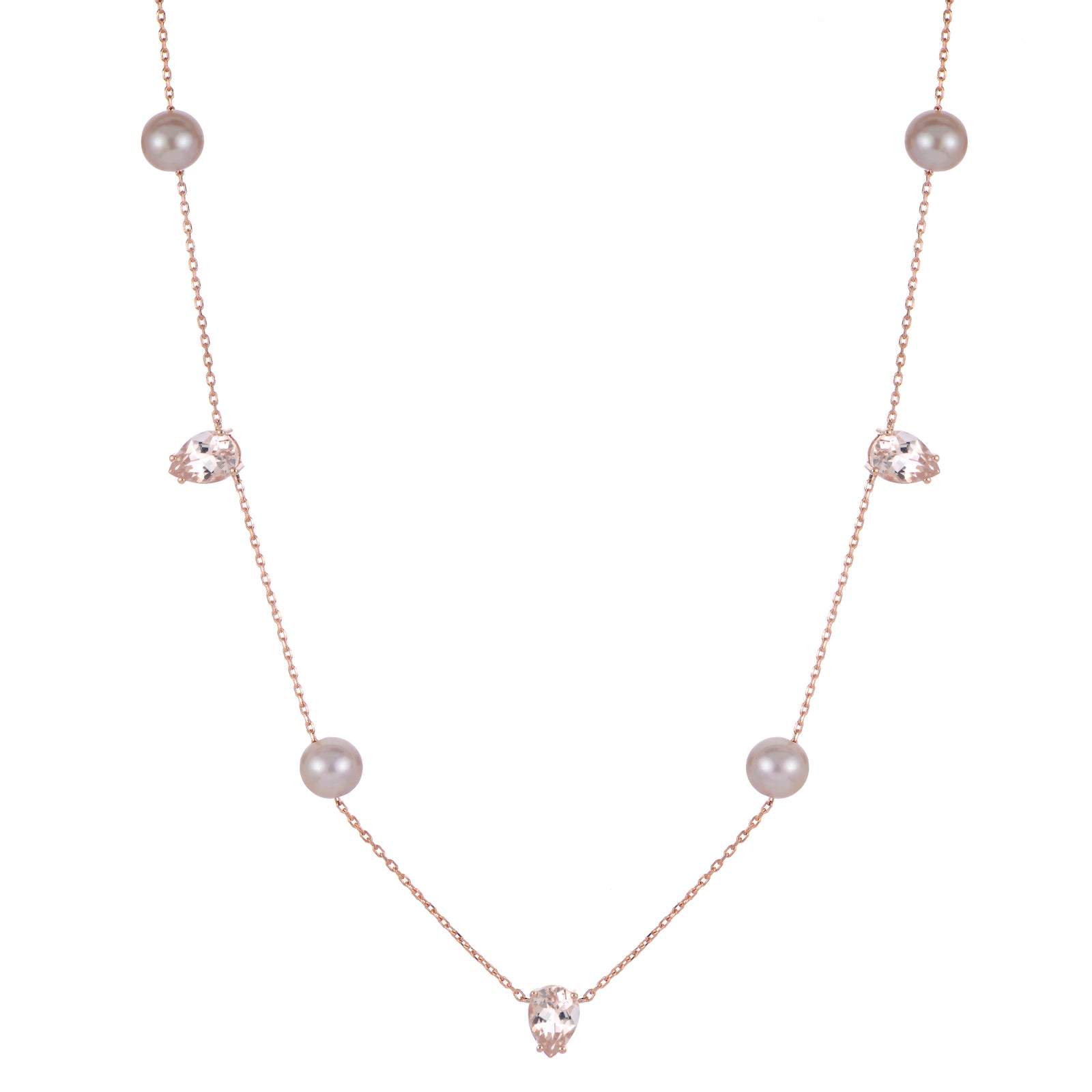 14KT Rose Gold Freshwater Pearl Necklace