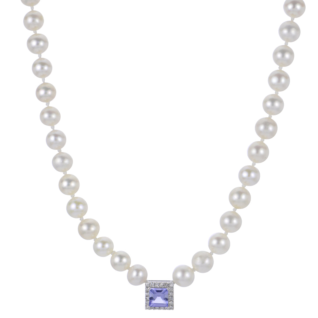 14KT White Gold Freshwater Pearl Necklace