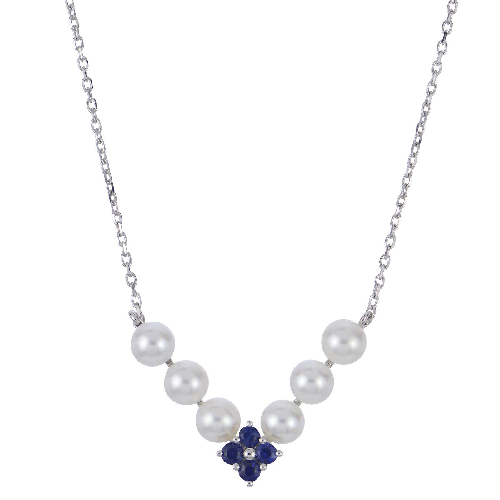14KT White Gold Freshwater Pearl Necklace