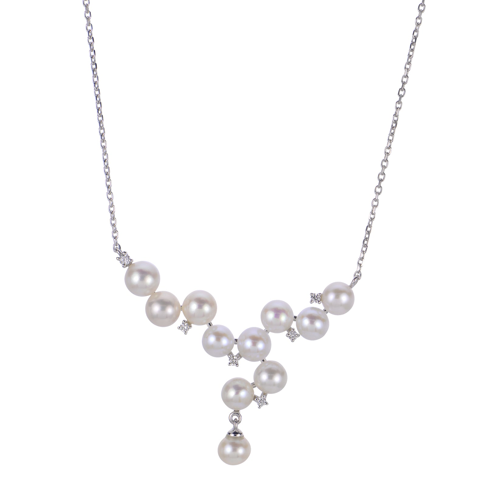 14KT White Gold Freshwater Pearl Necklace