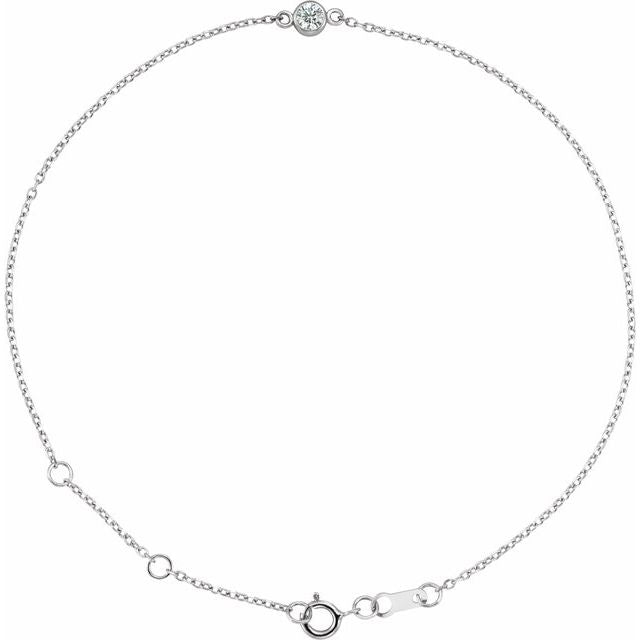 Bezel-Set Link Bracelet