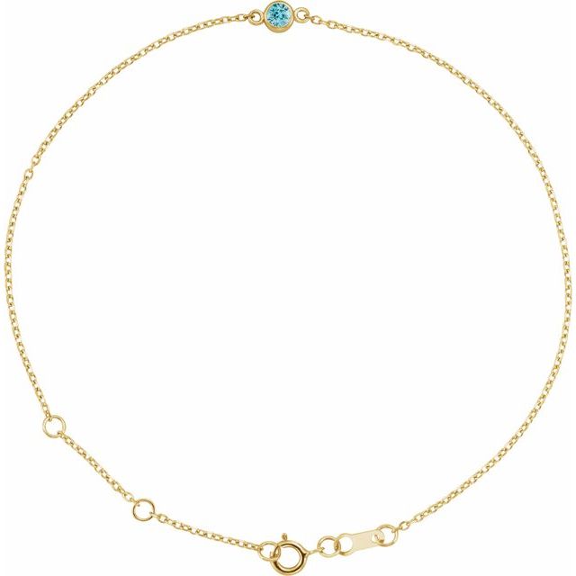 Bezel-Set Link Bracelet