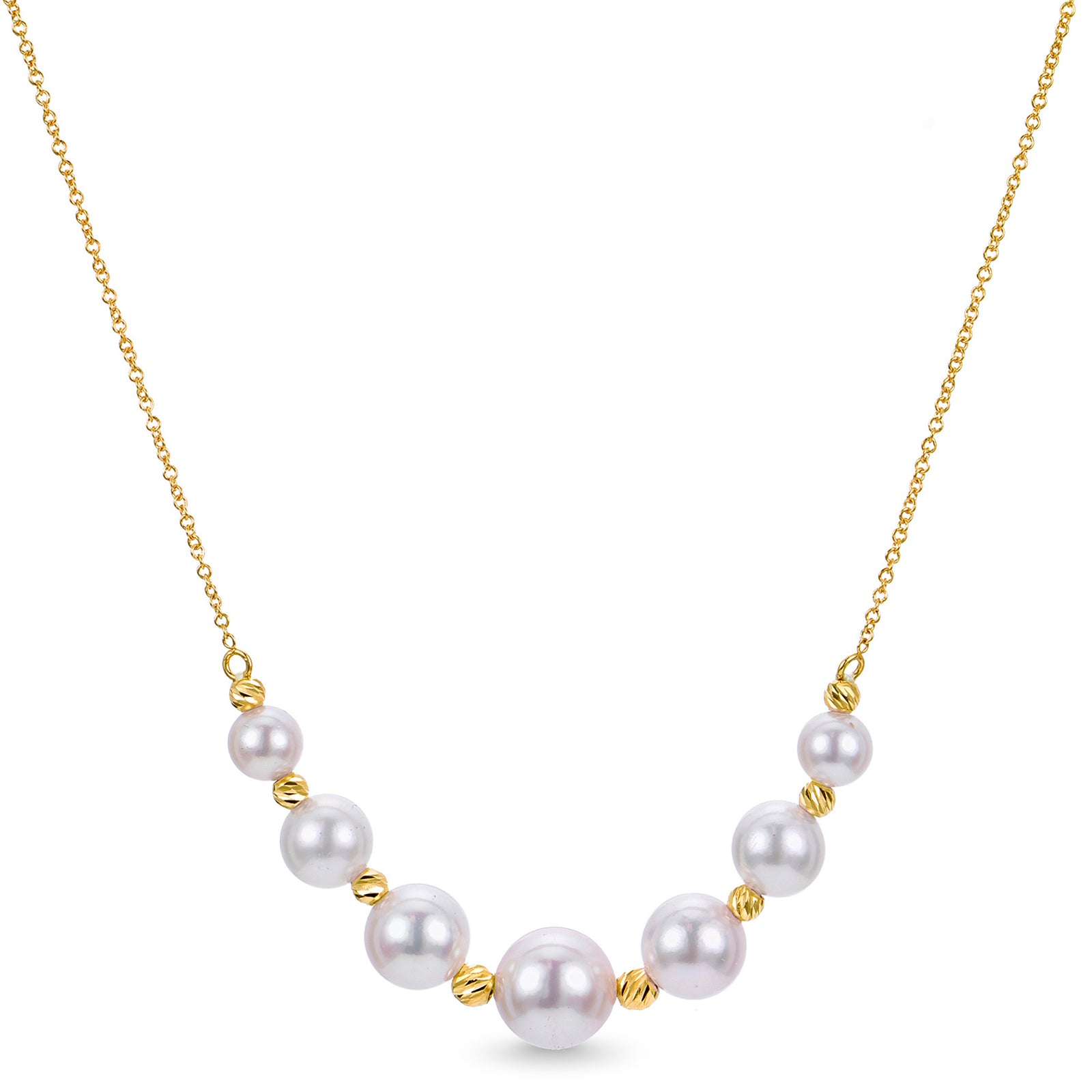 14KT Yellow Gold Akoya Pearl Necklace