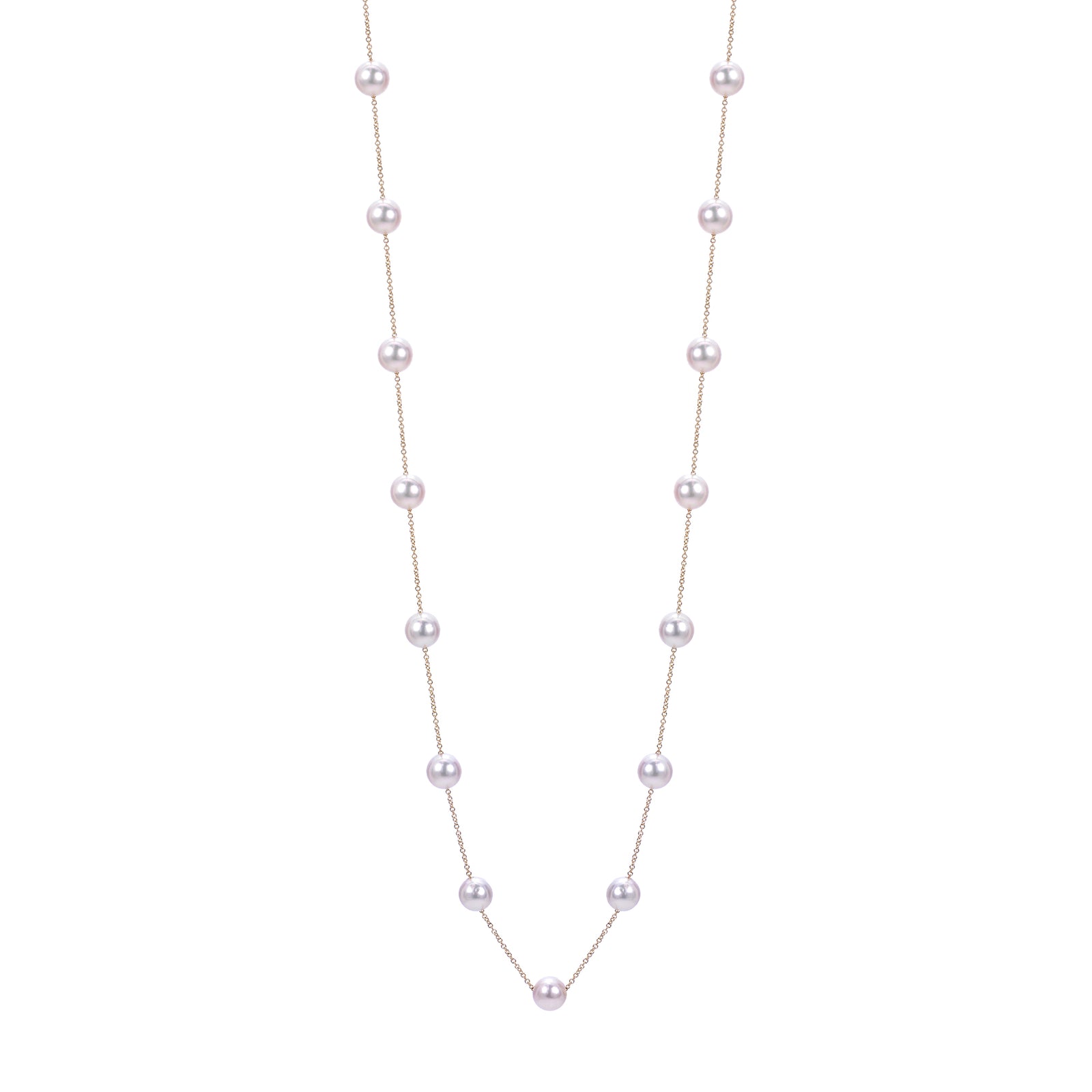 14KT Yellow Gold Akoya Pearl Necklace