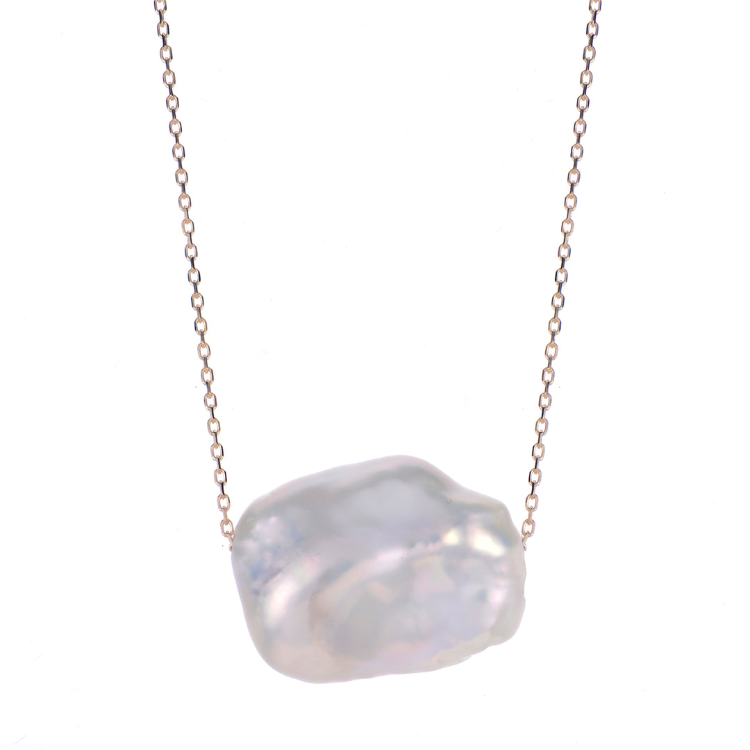 14KT Yellow Gold Freshwater Keshi Pearl Necklace