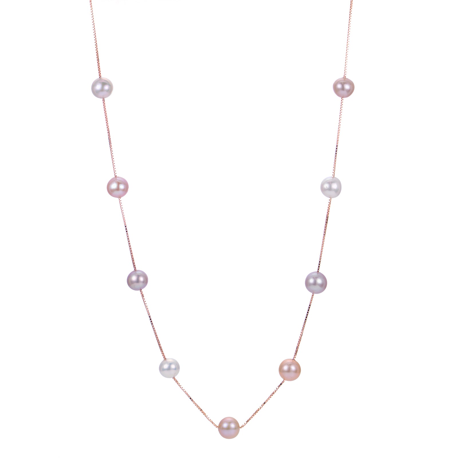 14KT Rose Gold Freshwater Pearl Necklace