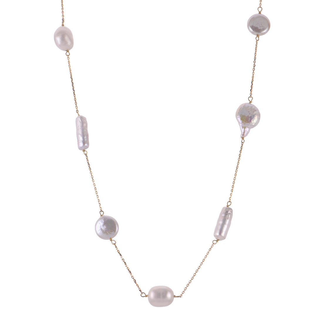 14KT Yellow Gold Freshwater Pearl Necklace