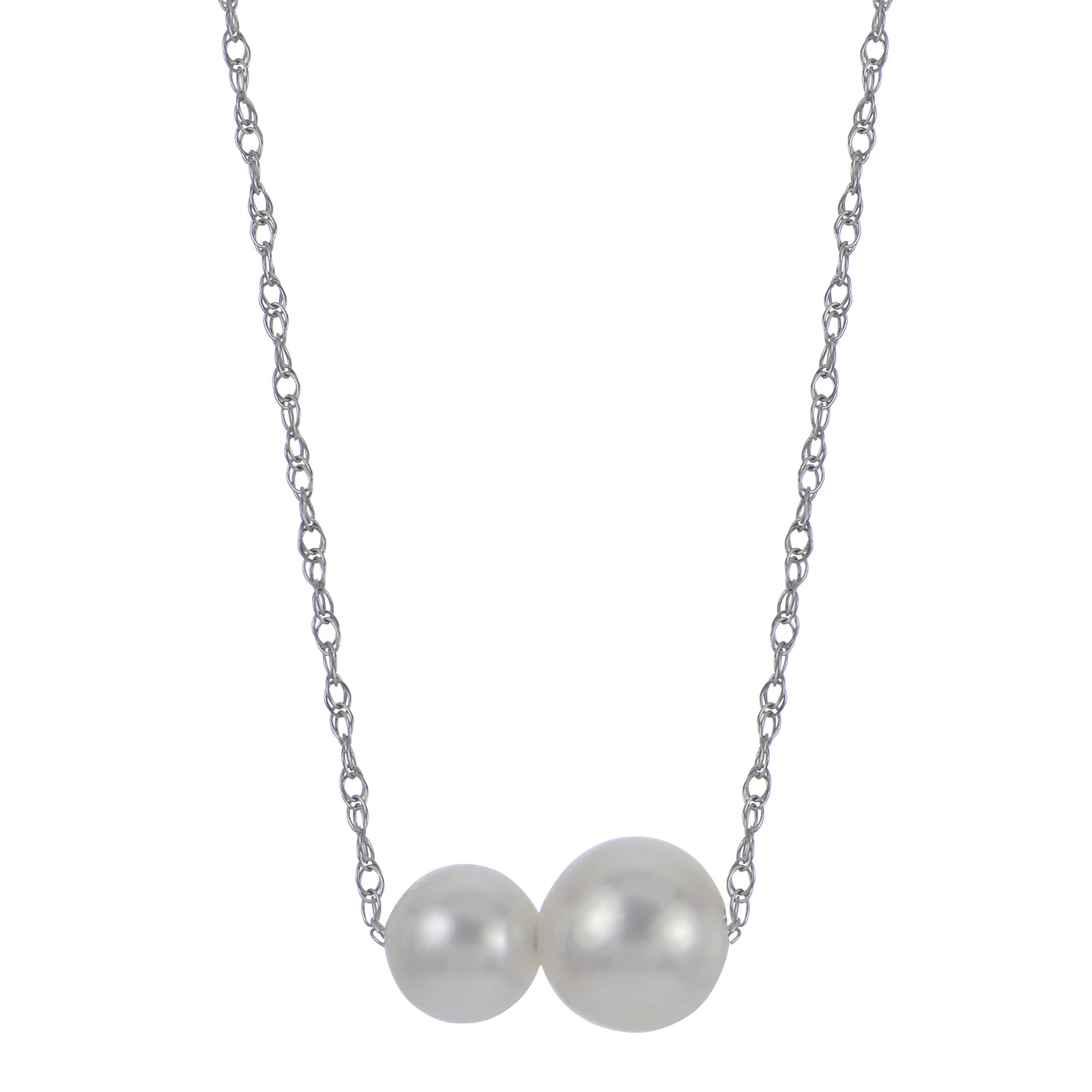 14KT White Gold Freshwater Pearl Necklace