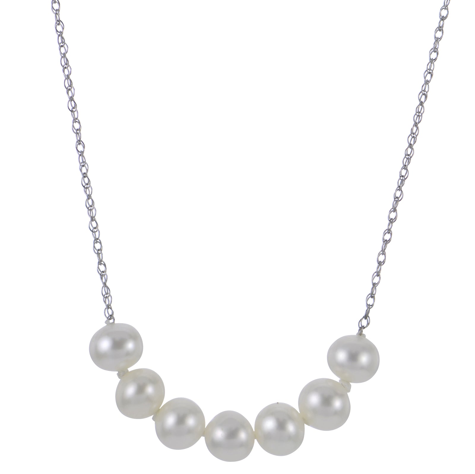 14KT White Gold Freshwater Pearl Necklace