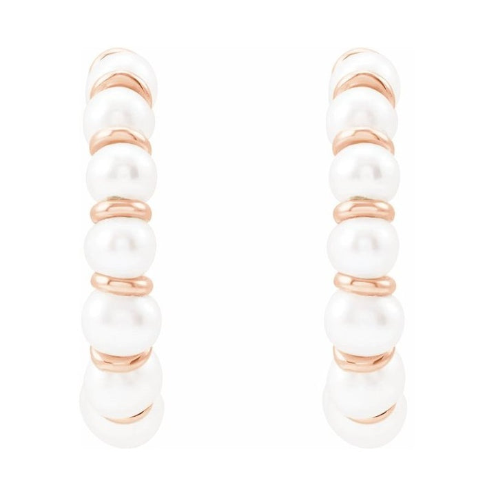 Pearl Hoop Earrings