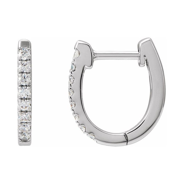Accented U-Hoop Earrings