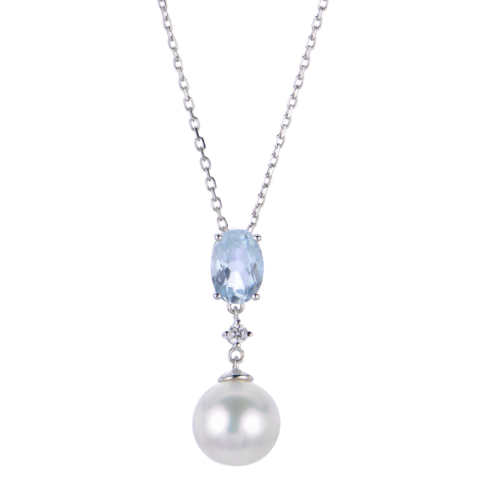 14KT White Gold Freshwater Pearl Pendant