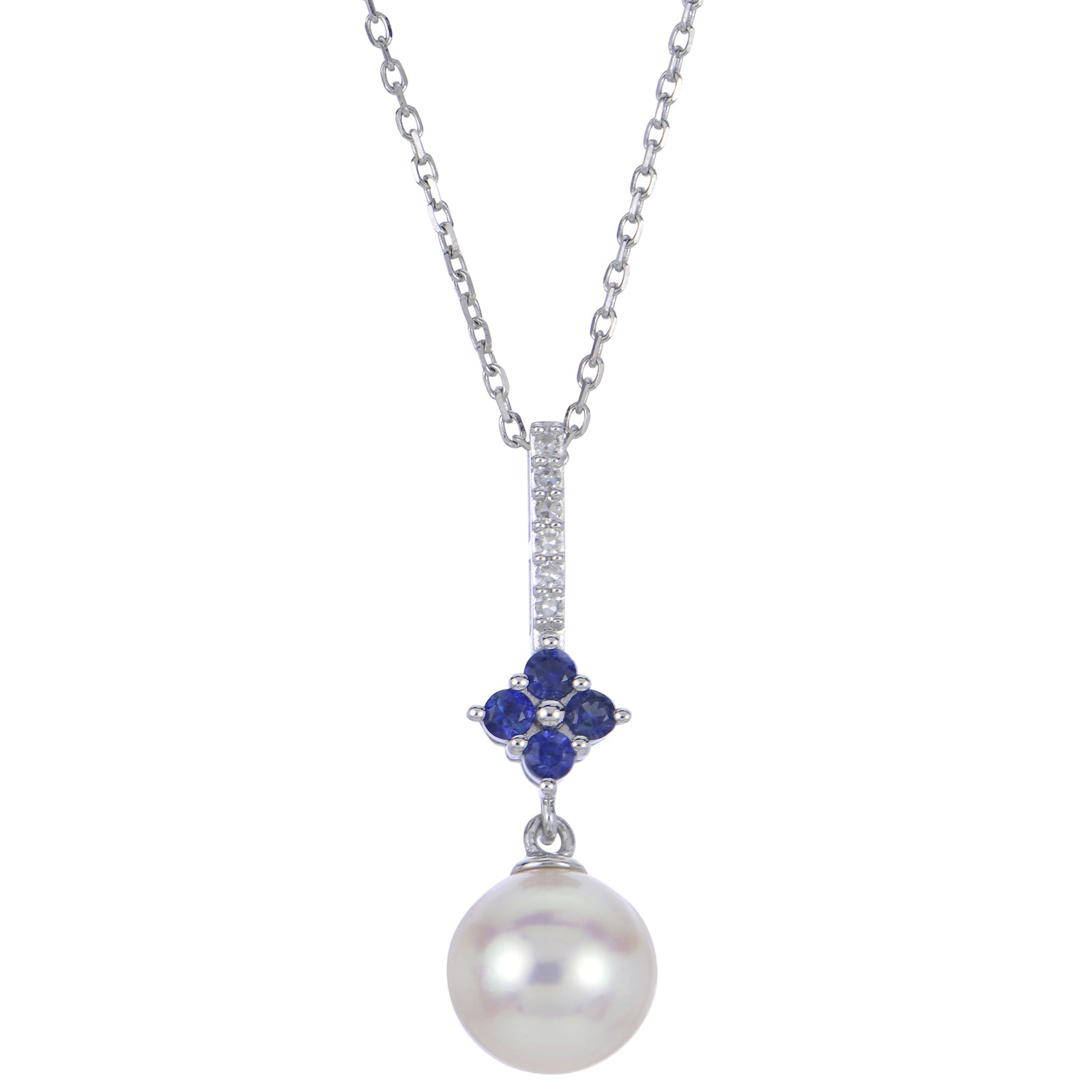 14KT White Gold Freshwater Pearl Pendant