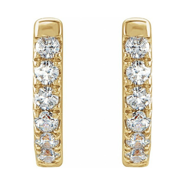 Accented U-Hoop Earrings