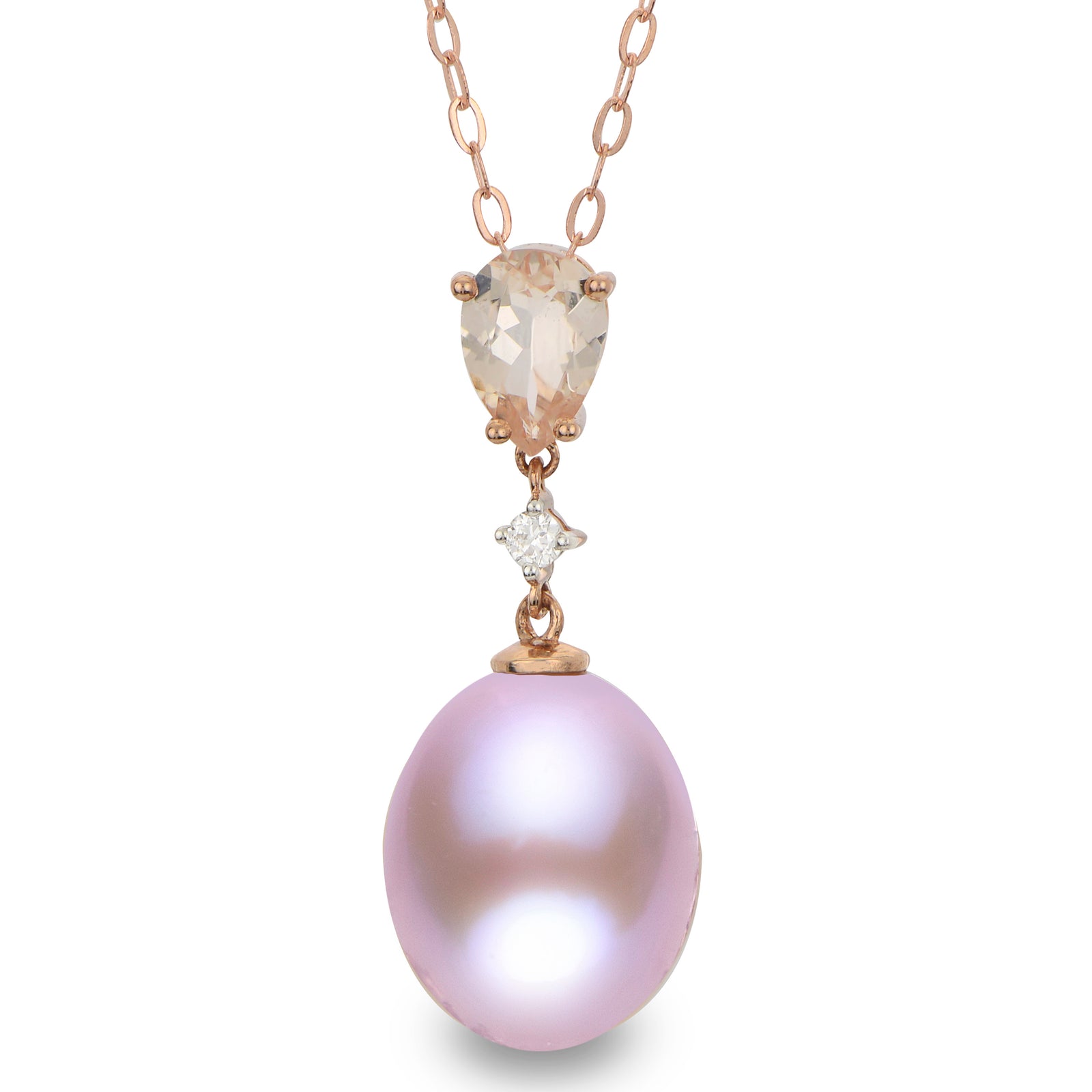 14KT Rose Gold Freshwater Pearl Pendant