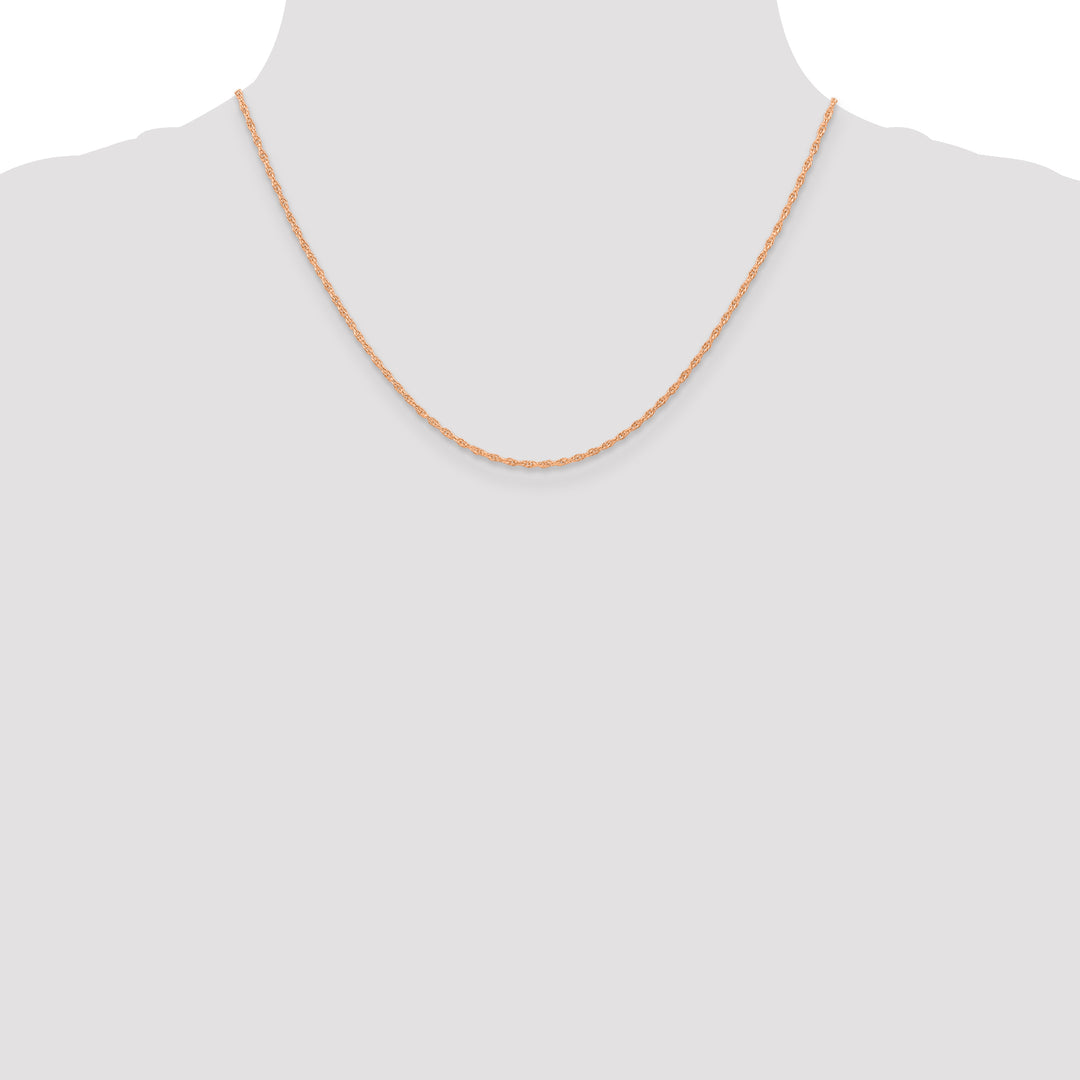 14k Rose Gold 1.15mm Carded Cable Rope Chain