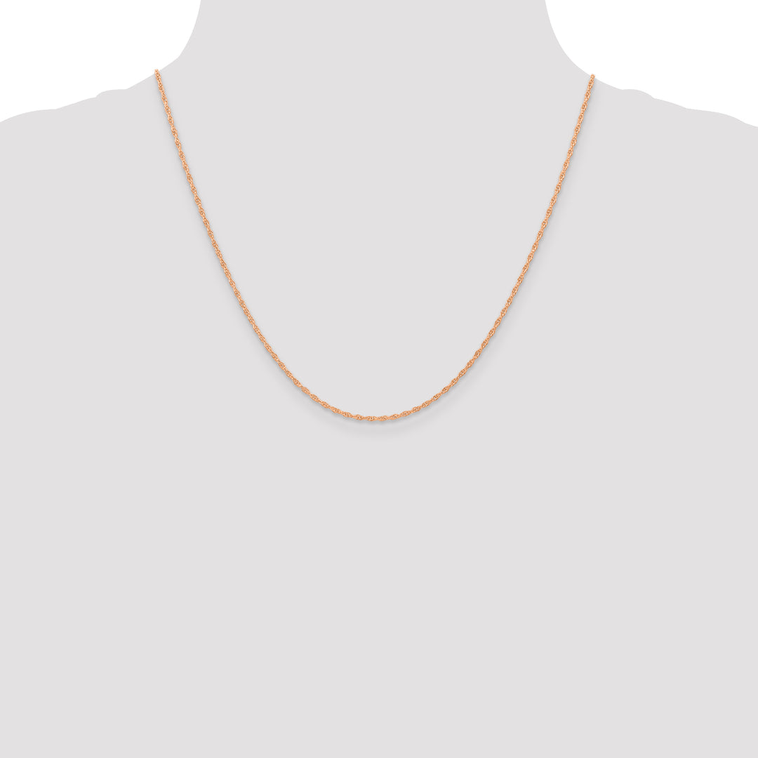 14k Rose Gold 1.15mm Carded Cable Rope Chain
