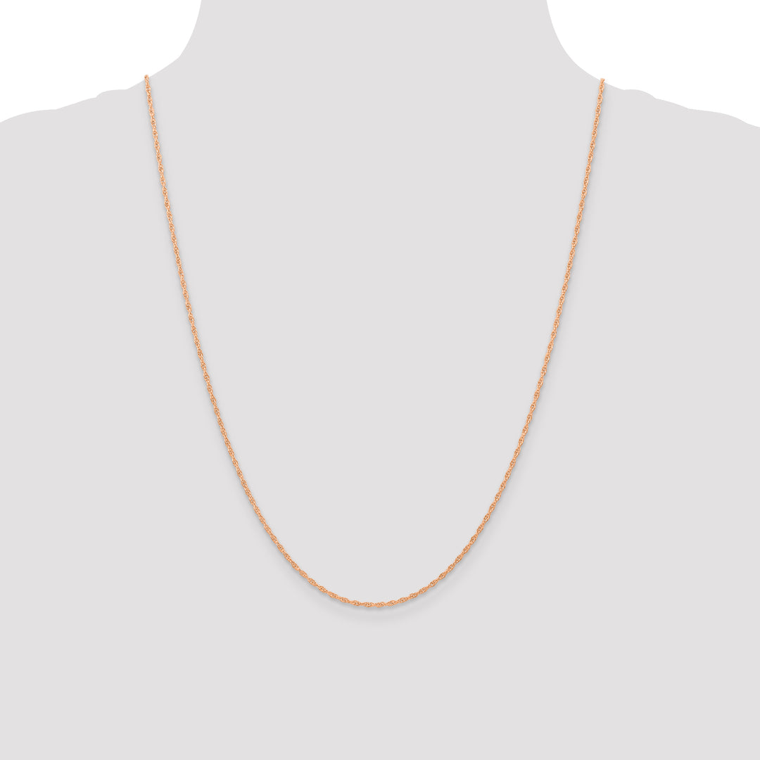 14k Rose Gold 1.15mm Carded Cable Rope Chain