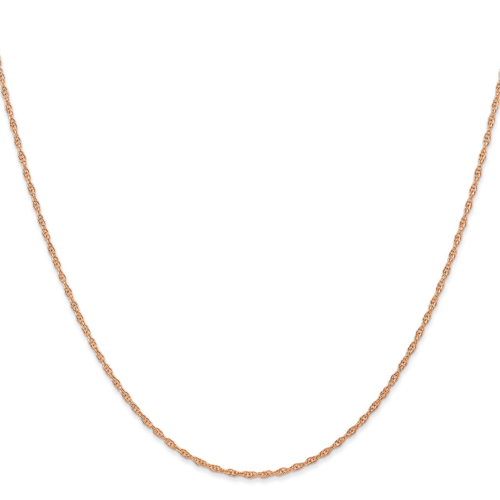 14k Rose Gold 1.15mm Carded Cable Rope Chain