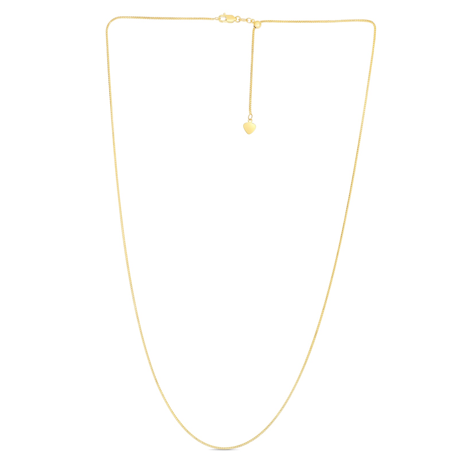 14K Gold 1mm Adjustable Franco Chain