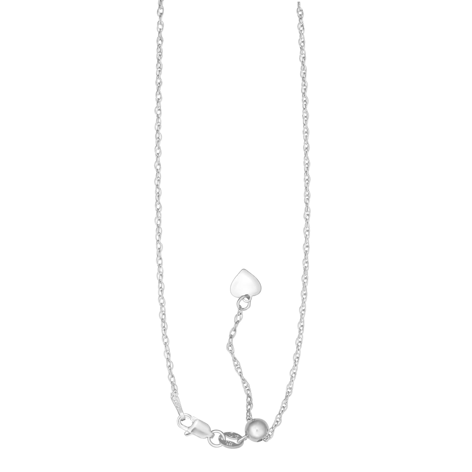 Silver 1.5mm Adjustable Loose Rope Chain