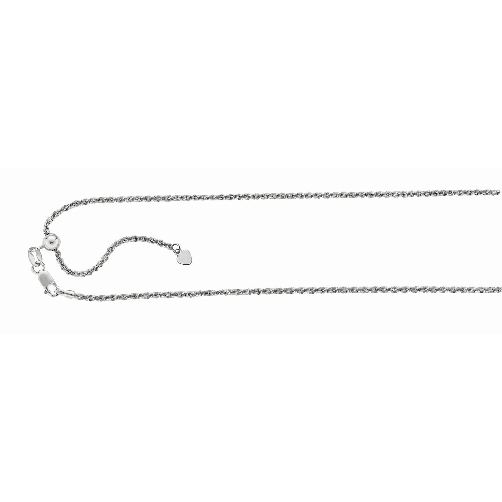 Silver 1.5mm Adjustable Sparkle Chain