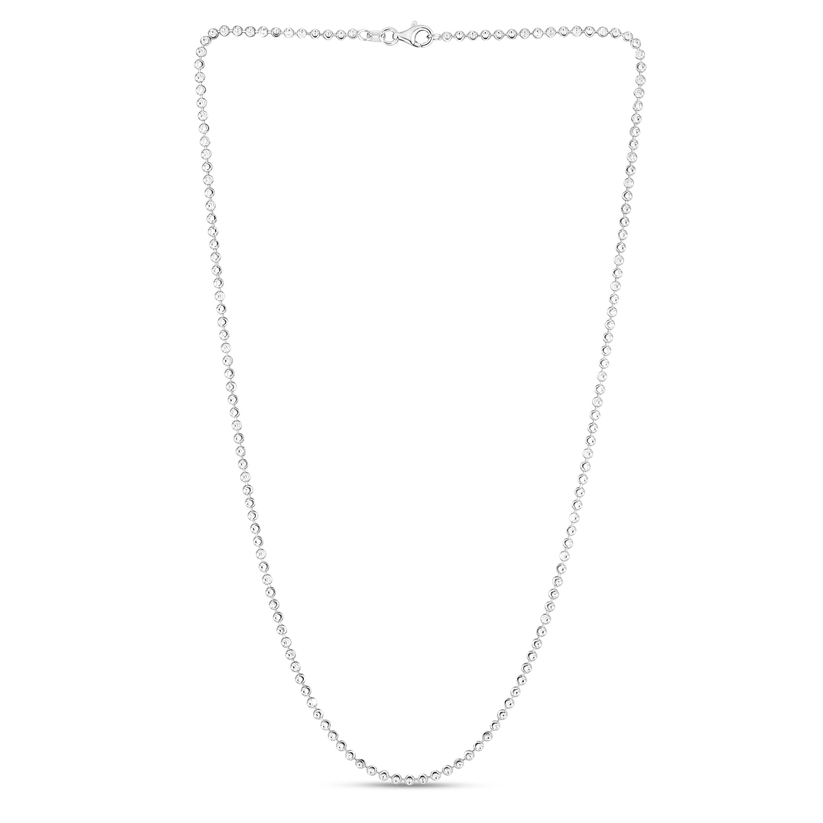 Sterling Silver 2.5mm Moon-cut Bead Chain