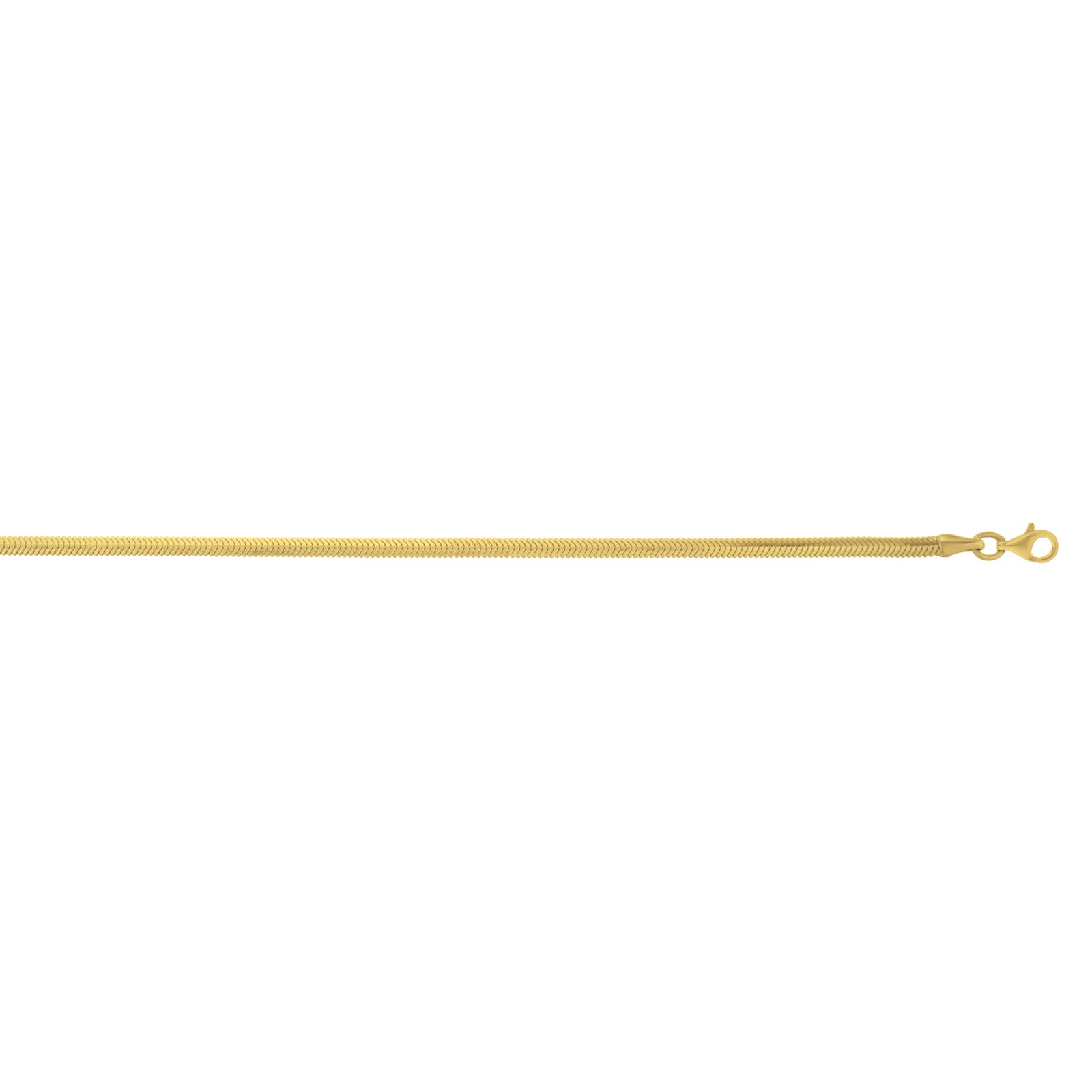 Gold Over Silver 2.6mm Oval Snake Chain