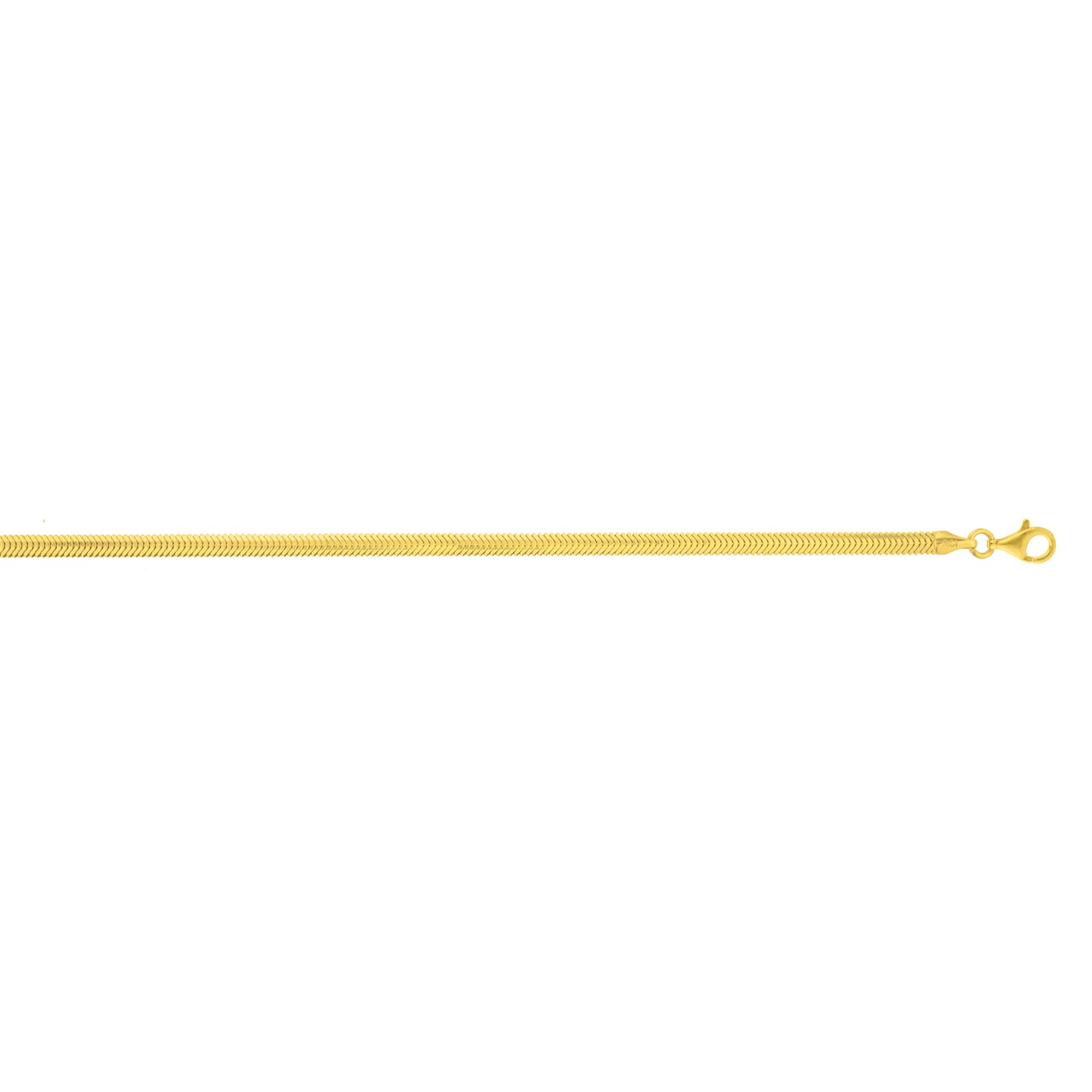 Gold Over Silver 3.3mm Oval Snake Chain