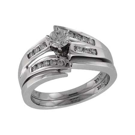 14KT Gold Two-Piece Diamond Wedding Set