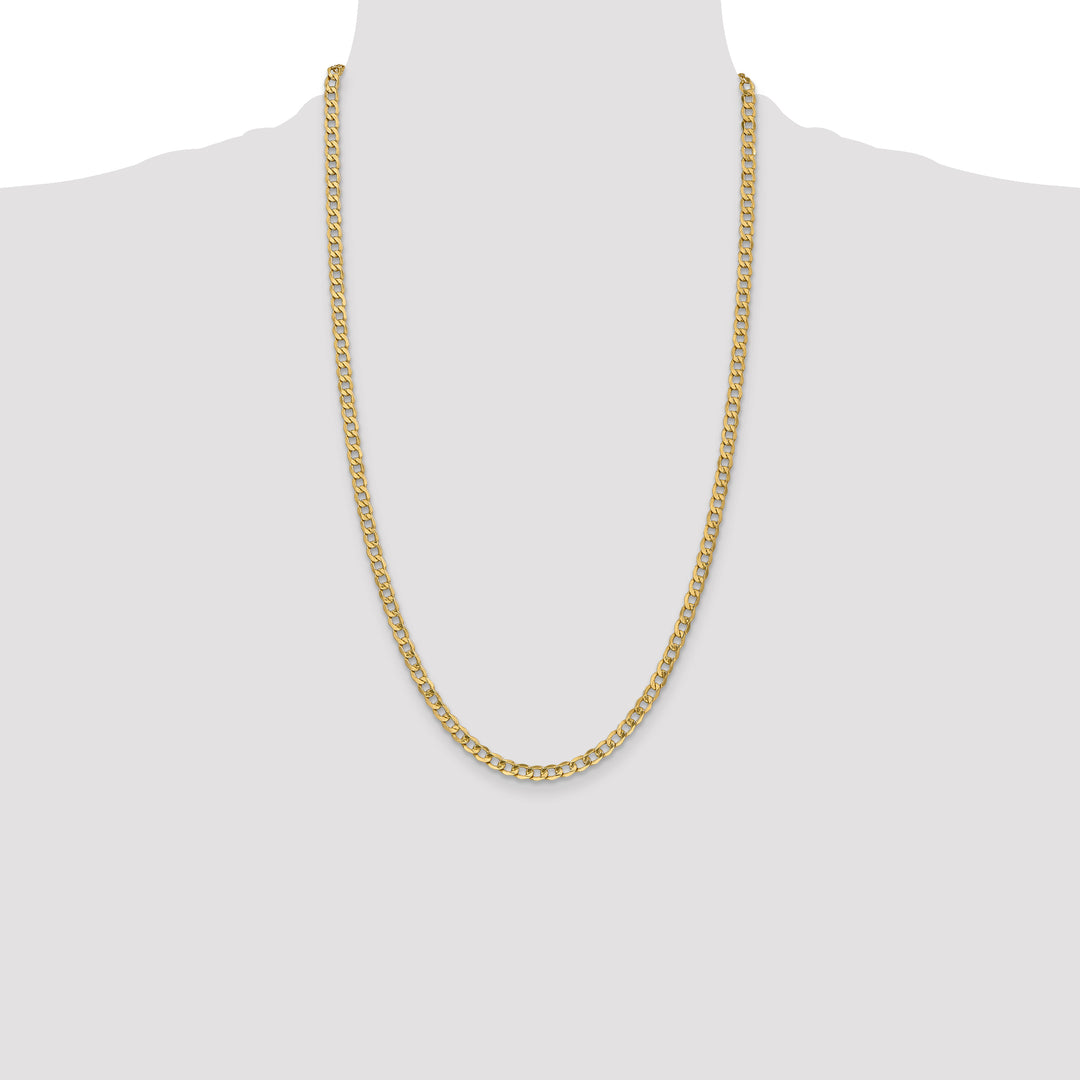 14k 4.3mm Semi-Solid Curb Chain