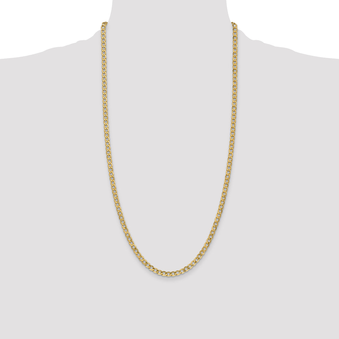 14k 4.3mm Semi-Solid Curb Chain