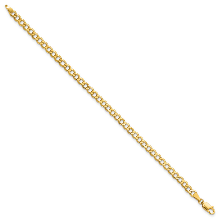 14k 4.3mm Semi-Solid Curb Chain Anklet