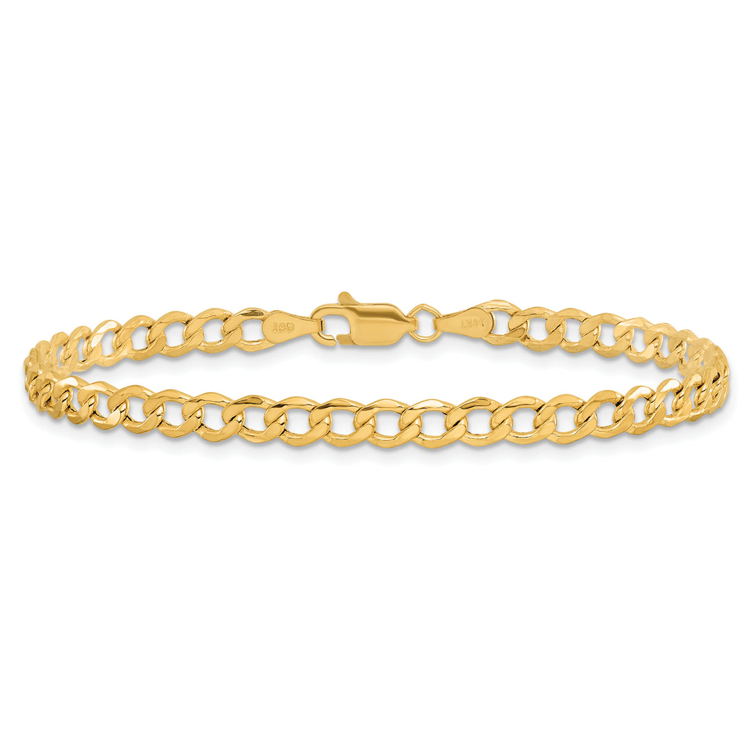 14k 4.3mm Semi-Solid Curb Chain Anklet