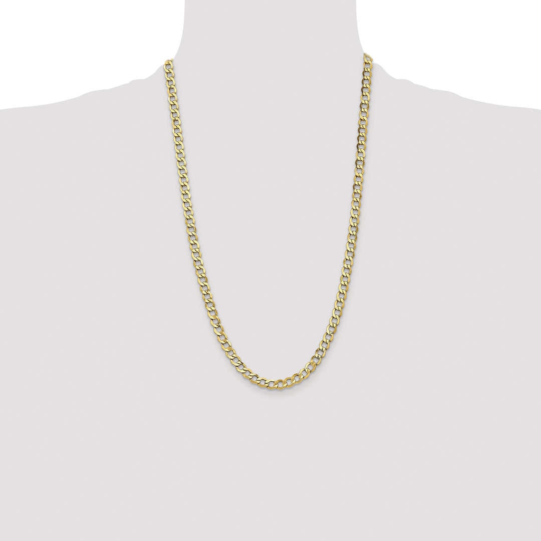 14k 6.5mm Semi-Solid Curb Chain