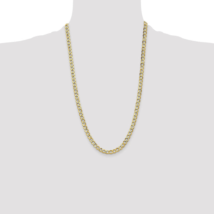 14k 6.5mm Semi-Solid Curb Chain
