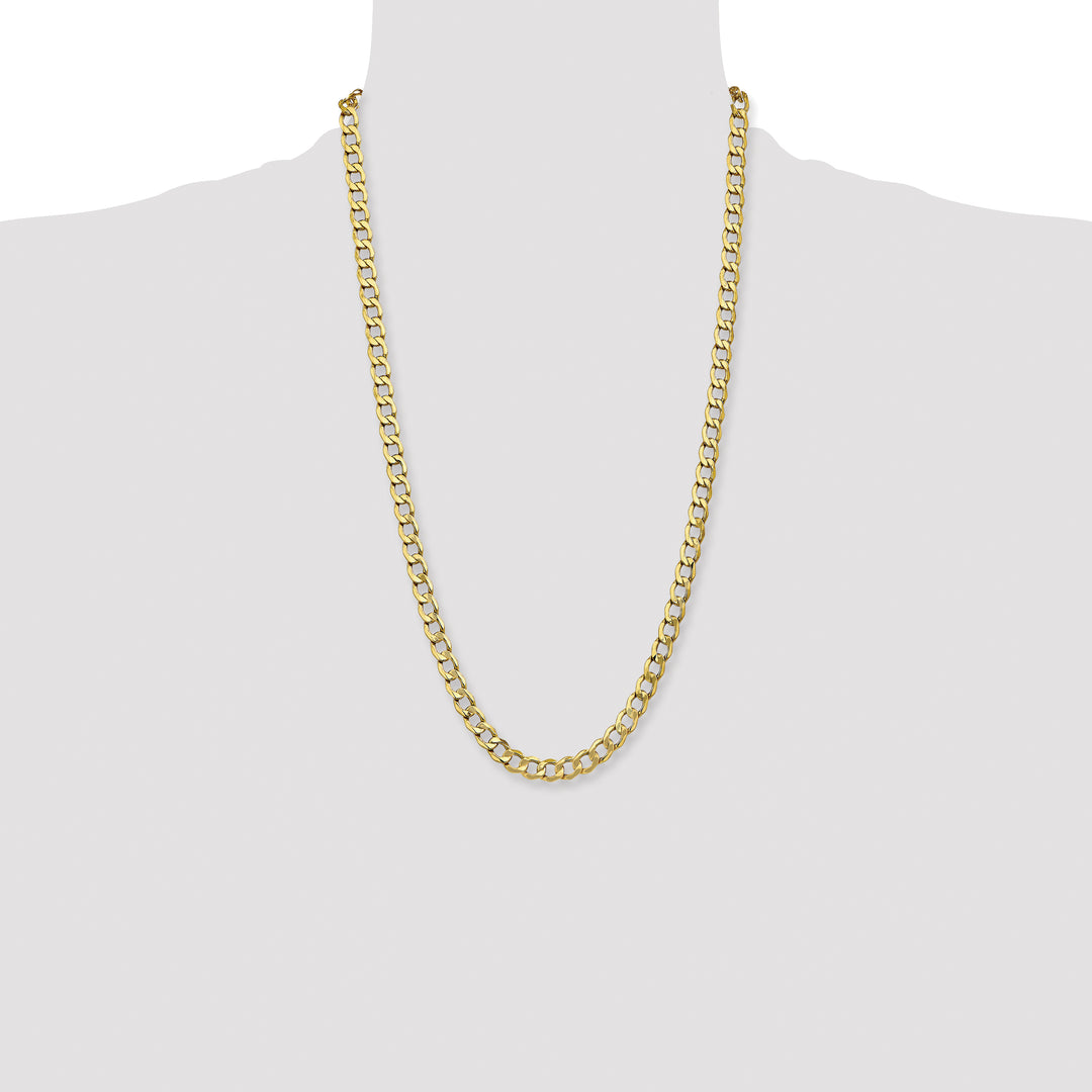 14k 7mm Semi-Solid Curb Chain