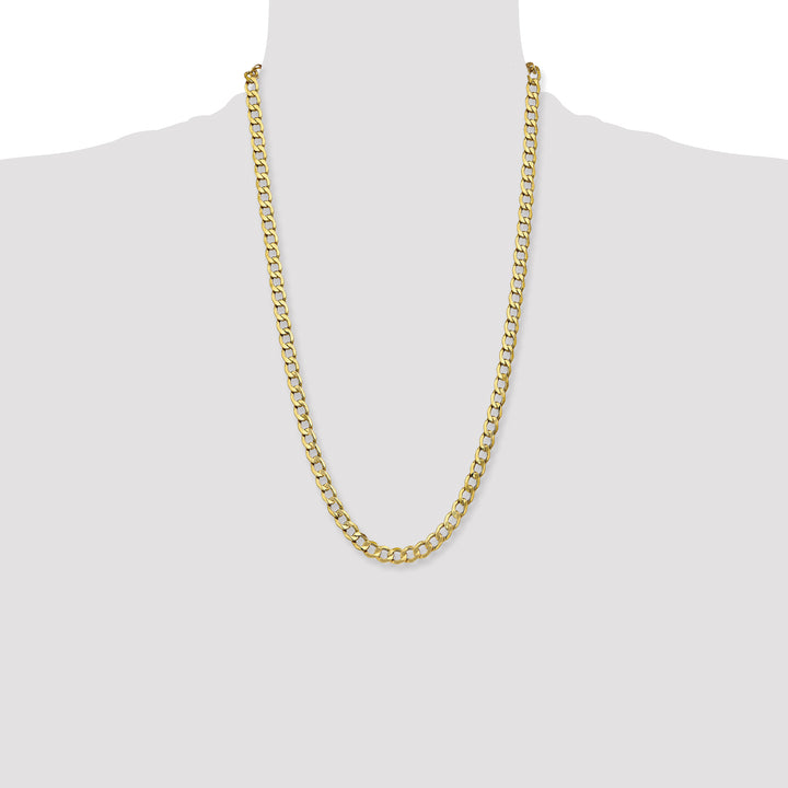 14k 7mm Semi-Solid Curb Chain