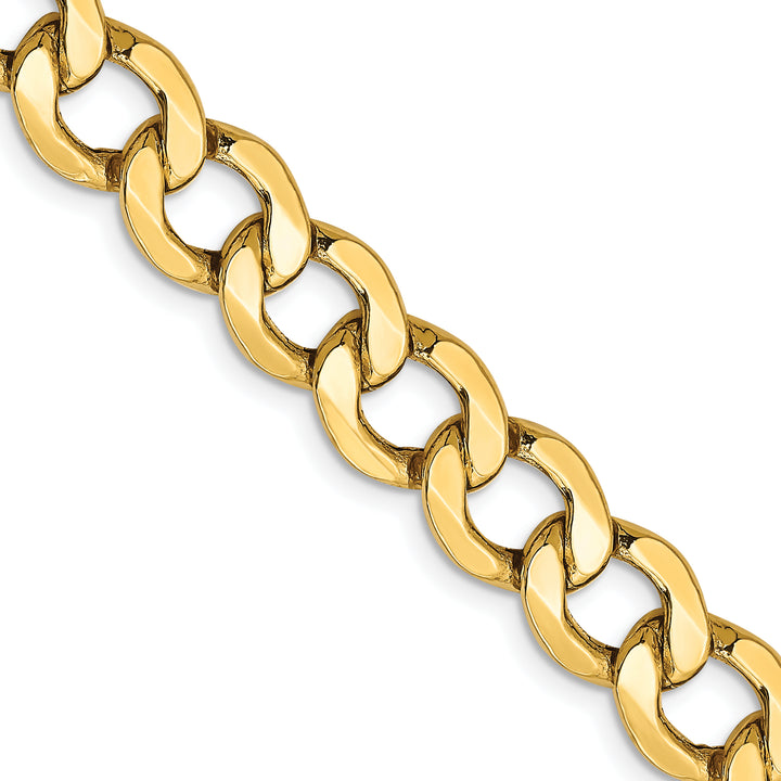 14k 9mm Semi-Solid Curb Chain