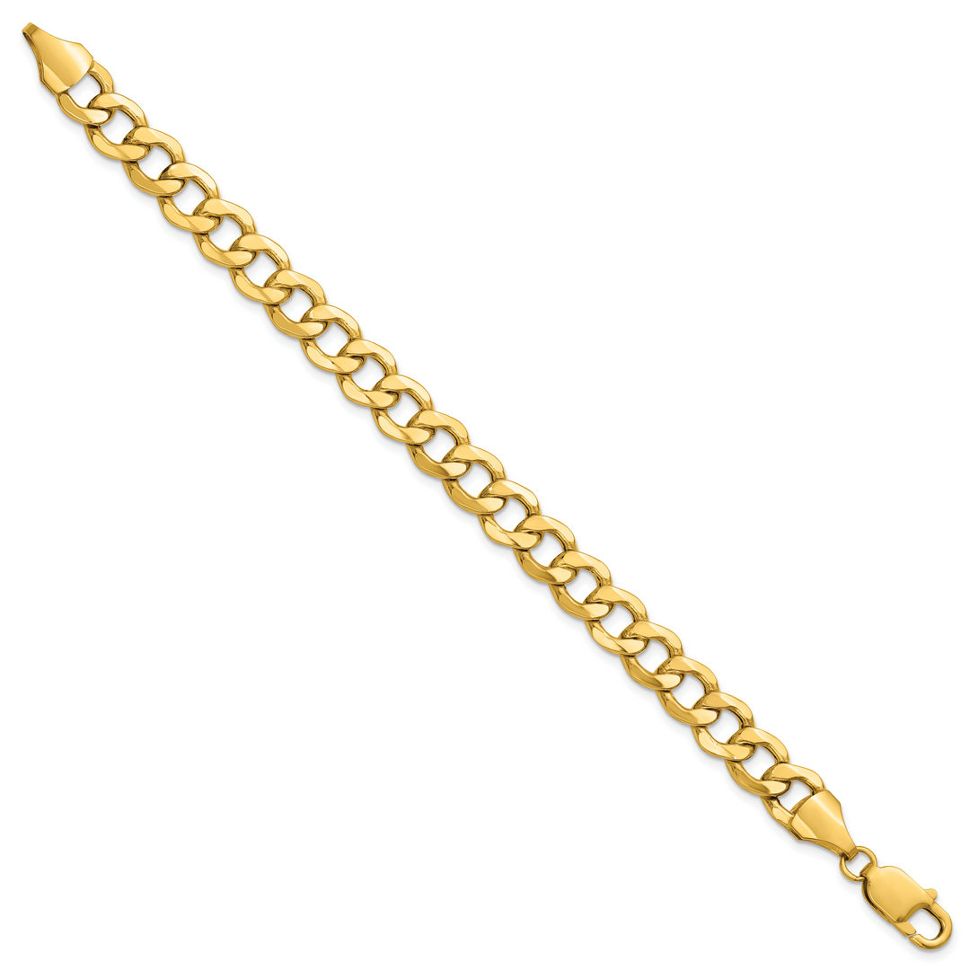 14k 9mm Semi-Solid Curb Chain