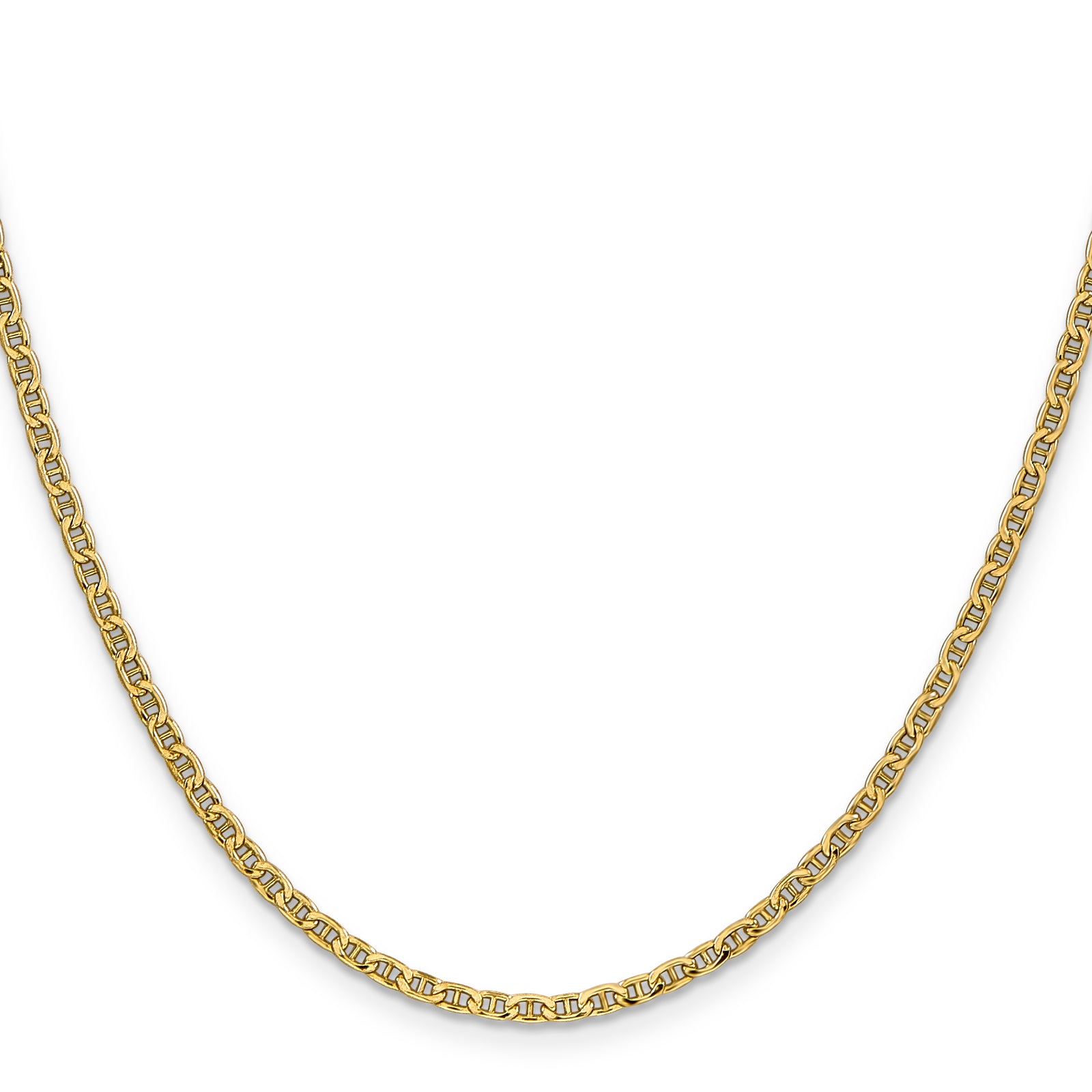 14k 2.4mm Semi-Solid Anchor Chain