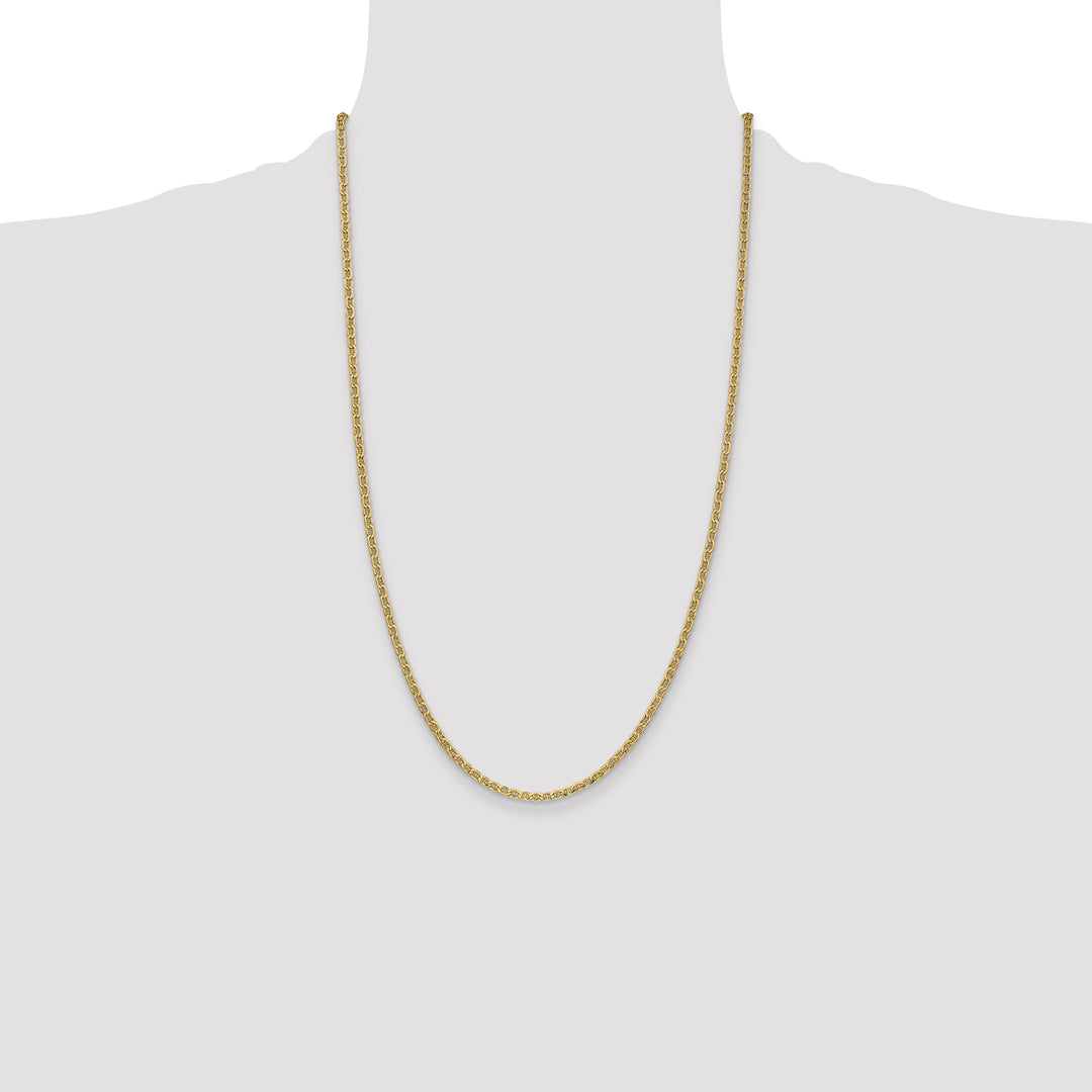14k 2.4mm Semi-Solid Anchor Chain