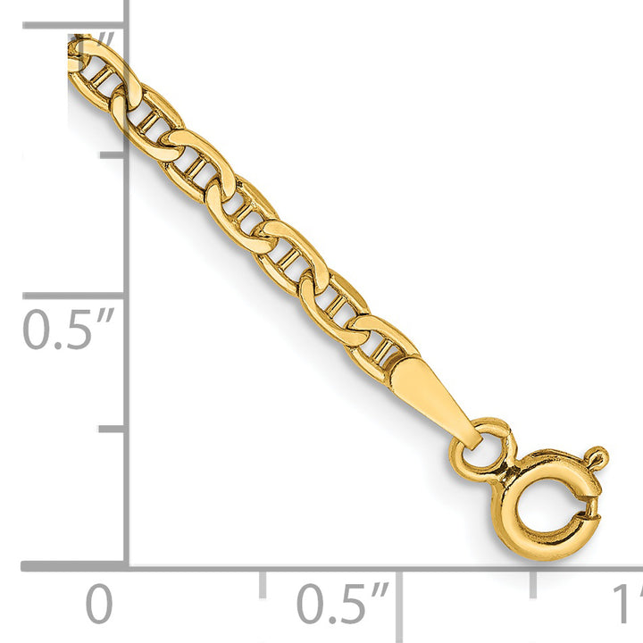 14k Yellow Gold 2.40mm Anchor Chain