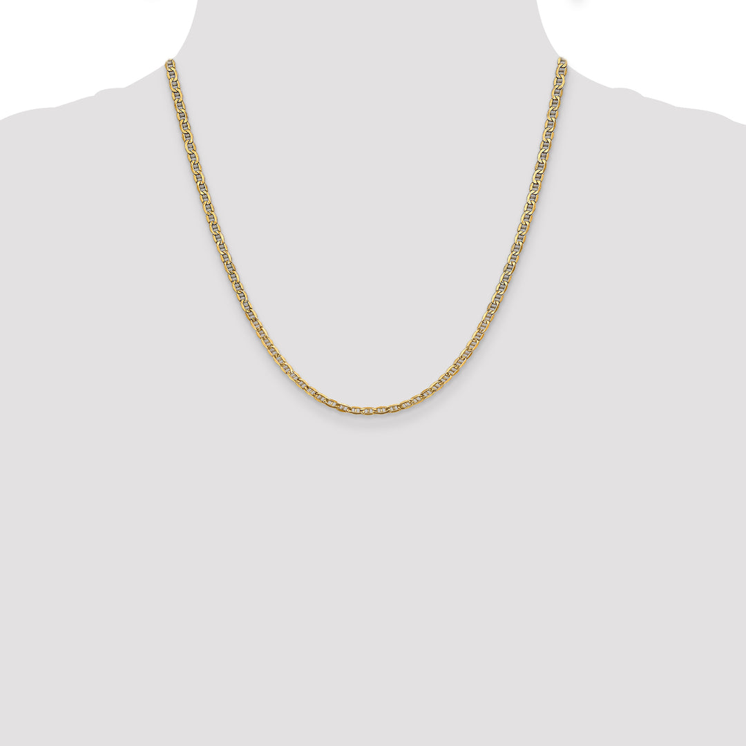 14k 3.2mm Semi-Solid Anchor Chain