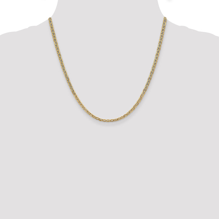 14k 3.2mm Semi-Solid Anchor Chain