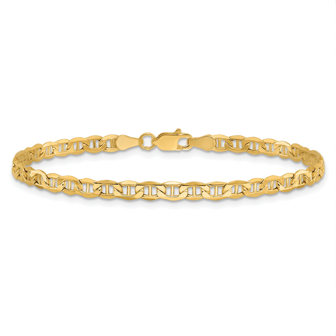 14k 3.2mm Semi-Solid Anchor Chain Anklet